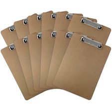 MDF Bulk Hardboard Clipboard 12 pack